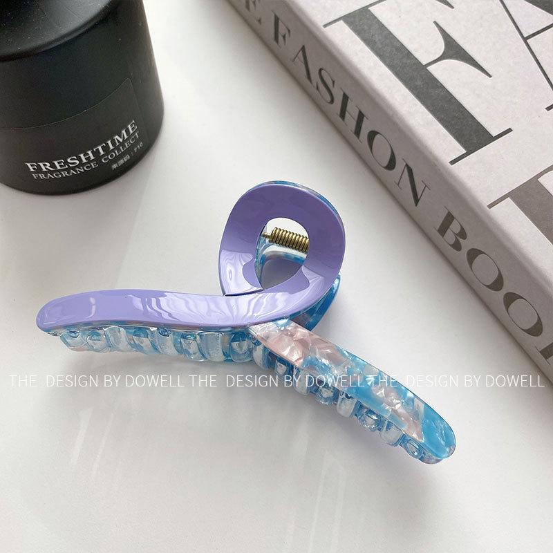 

Doweisi Hair Designer Claw Clip Set In Multiple Colors For Elegant Womens Hair Accessories Dark Purple Ribbon