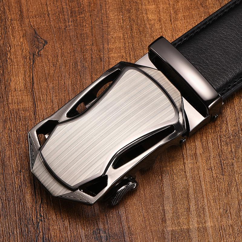 Men'S Automatic Buckle Belt True Two-Layer Cowhide Automatic Buckle High-End Men'S Pants Belt Business Source