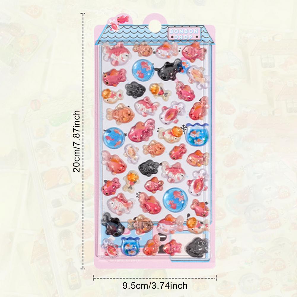 Japanese Theme Puffy Stickers 3D Sushi Dessert Mountain Stickers for Scrapbooking DIY Projects Laptop Decorations