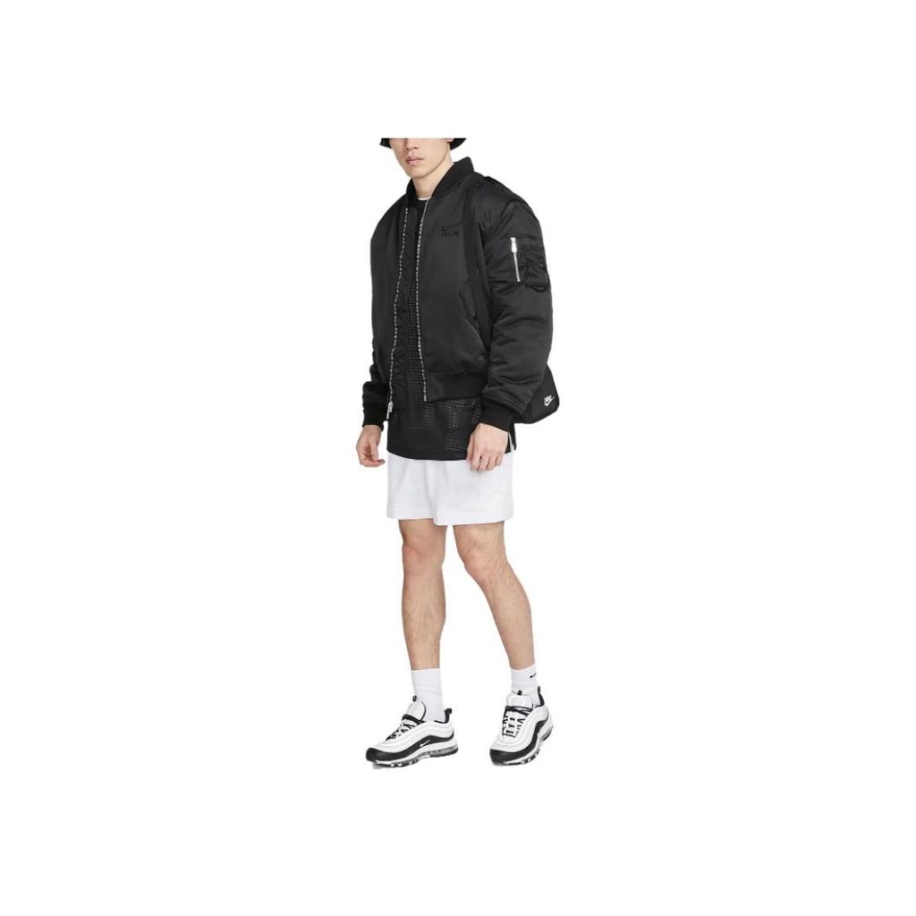 Nike Oversized Mesh Crew Neck Pullover Short-sleeve T-Shirt Men Tops Black DX0157-010