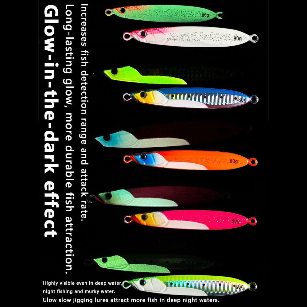 Luminous Finish Jigging Lure Laser Paper Coated Trolling Lure Slow Sinking Lure  Trolling Fishing