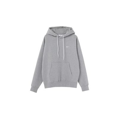 Nike Lab Solo Swoosh Fleece-Hoodie (Asiatische Größen) Dunkelgrau Heather Herren Streetwear DA0316-063