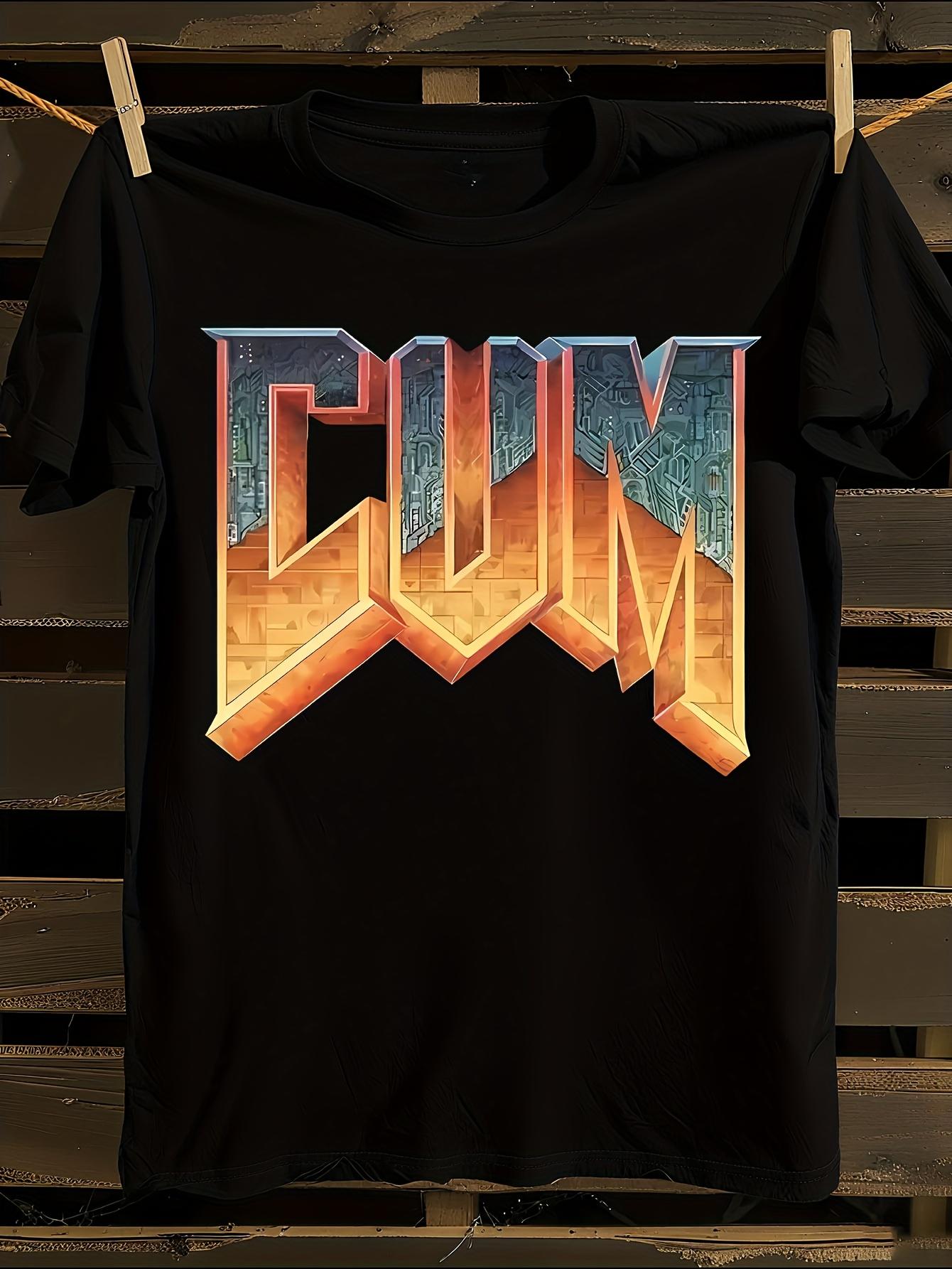 Allseason Apparel Unisex Retro CUM Block Letter Tshirt S