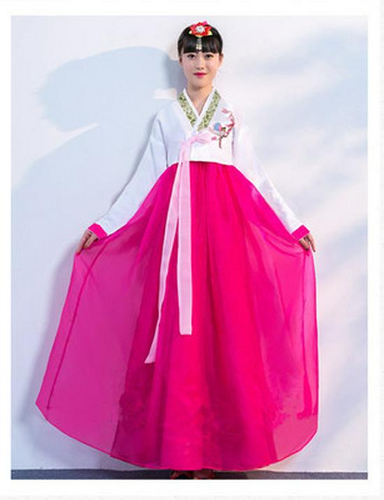 Adult Female and Children's Traditional Korean Hanbok Performance Costume