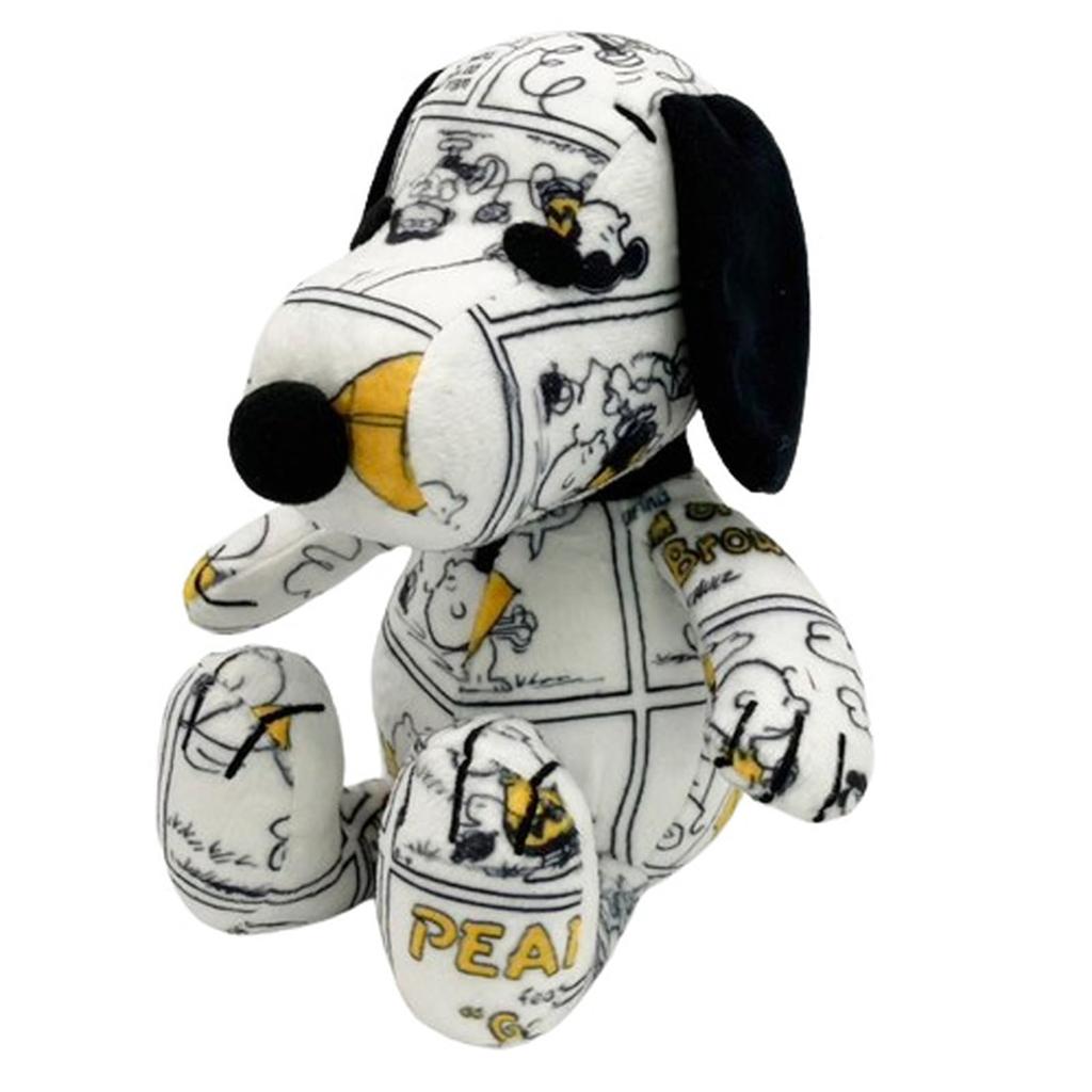 Nakajima Corporation Peanuts Snoopy 75th Anniversary Comic Plush 17cm H x 16cm W x 15cm D Toy, Small, 202734-24,