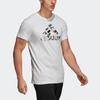 T-Shirts Herren Weiß Rundhals Mäßig Gerader Schnitt DI0302