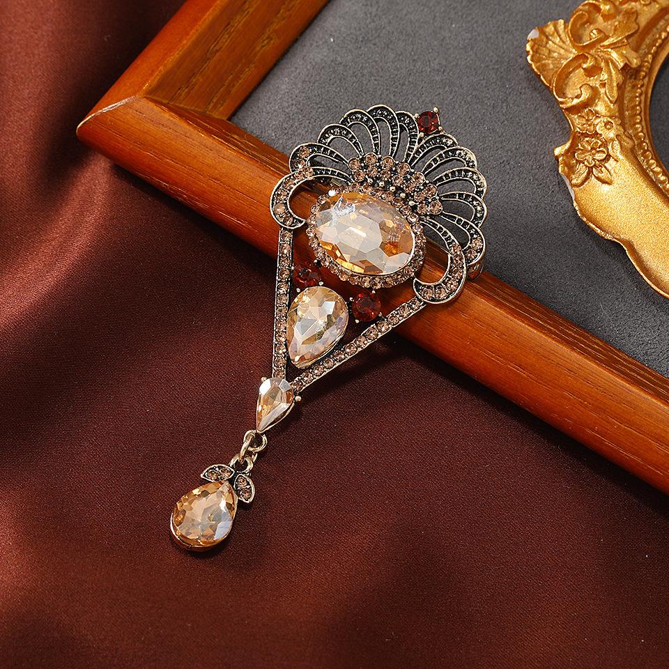 

Винтажная барочная подвеска-капля воды брошь темпераментный суд горный хрусталь жакет булавка аксессуары