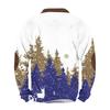 Men'S Retro Casual Zipper Sweatshirt Fashionable Printed Sports Pullover