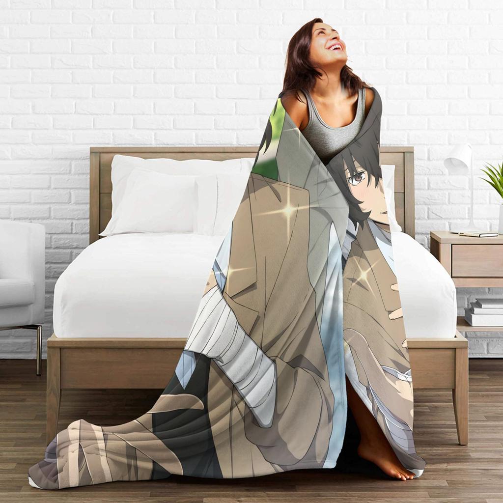 Dazai Bungo Stray Dogs Blanket Quality Warm Bedding Throws Autumn Kids Adult Bedroom Fluffy Bedspread
