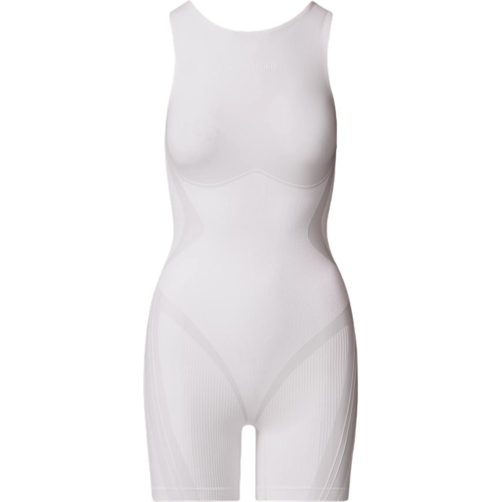 

Calvin Klein Solid Color Round Neck Comfortable Bodysuit Women Bodysuits LV00QF8326-100 XS