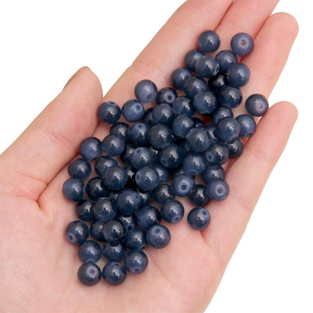 50-135 szt. Kryształowych szklanych koralików, galaretkowych, jednolitych kolorowych, imitujących kamień jadeitu, luźne koraliki dystansowe do wyrobu biżuterii