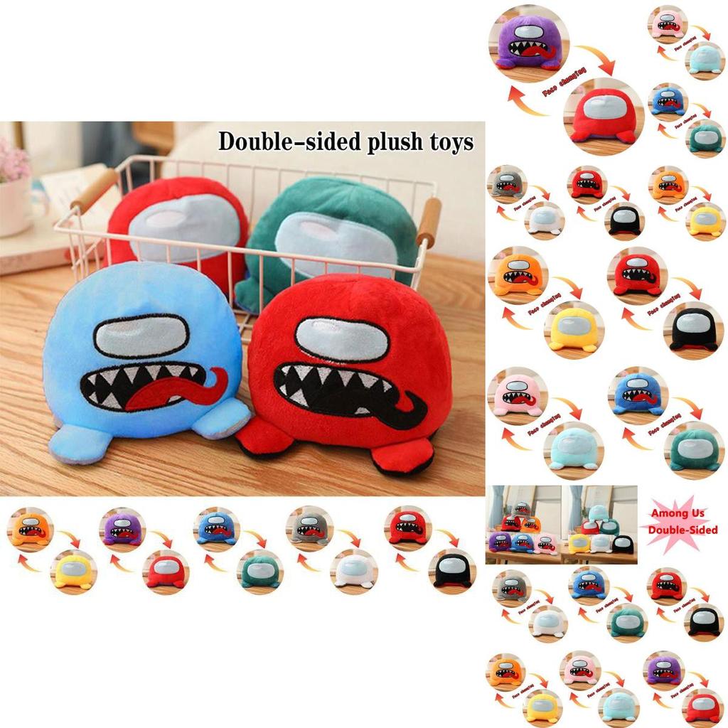Double Reversible Side Among Us Stuffed Toy Kids Kawaii Animal Cute Plush Doll