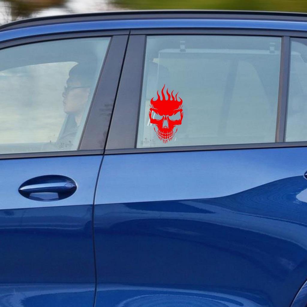 Skull Stickers and Decals,Car Stickers Flame Skull Hood Car Sticker Side Door Car Sticker