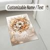 Bloemrijke Tuin Thema Kristal Fluweel Tapijt Gepersonaliseerd Aangepaste Naam Tekst Zachte Vloermat Woondecoratie