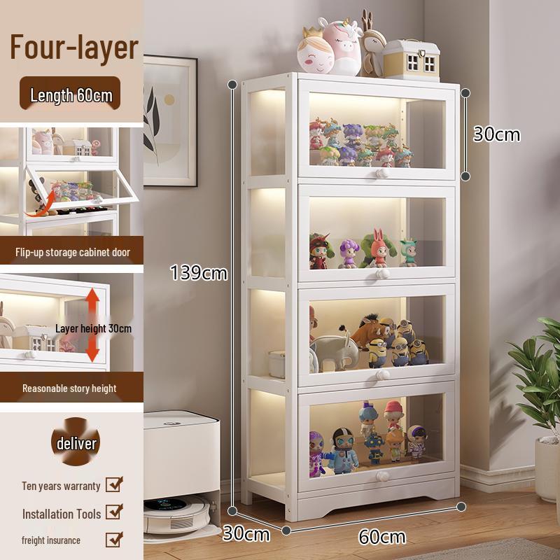 Acrylic Glass Display Cabinet with Lock for Toys and Prizes