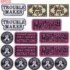 5pcs /Set Wholesale Letter Slogan Embroidered Patch Sew Badges Iron On Patches For Clothing Diy Backpack Letter Embroidery Patch
