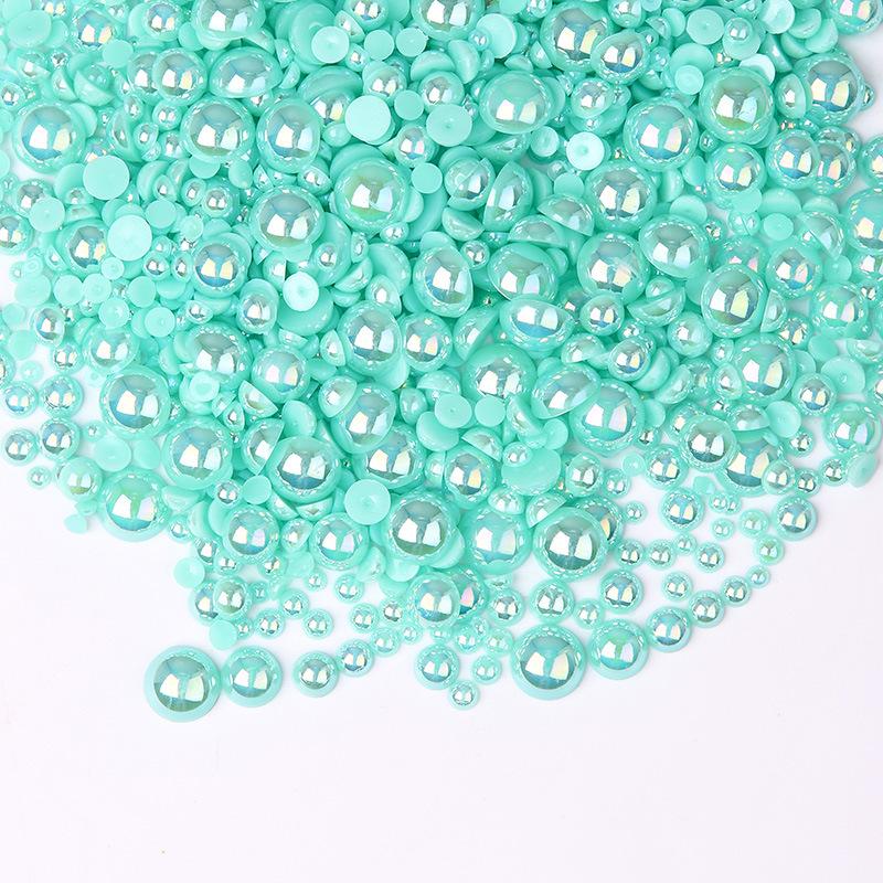 3-10Mm Perle Semi-Rotunde Mixte 5400 Buc Pungă Abs Evidențiere Perlă Plată Bricolaj Accesorii Îmbrăcăminte