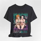 Графичная футболка с аниме-персонажами Нами и Робин, Унисекс футболка, Мерч по манге, [...] XXXXL