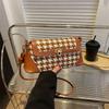 Trendy 2023 Spring Fashion Simple Checkered Shoulder Bag Ladies Crossbody Small Square Bag