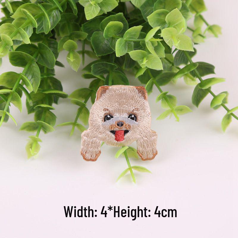 Мультяшная вышитая тканевая нашивка с клеем по краю