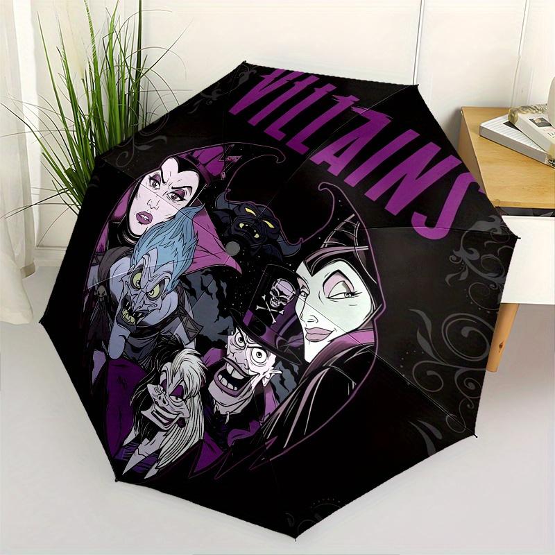 

Villains,Cartoon Themed Automatic Opening and Closing Folding Umbrella, Reinforced 8 Ribs, Compact Travel Design, Fashionable Folding Umbrel