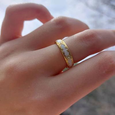 Modern Elegant Rings with Pattern Gorgeous Fashion Delicate Finger Accessories Trendy Graceful Engagement Party Jewelry