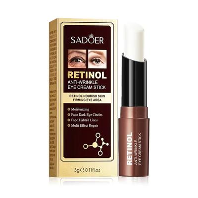 SADOER Retinol Augencreme-Stick Anti-Augenringe Feuchtigkeitsspendende straffende Augencreme Augenhautpflegeprodukte