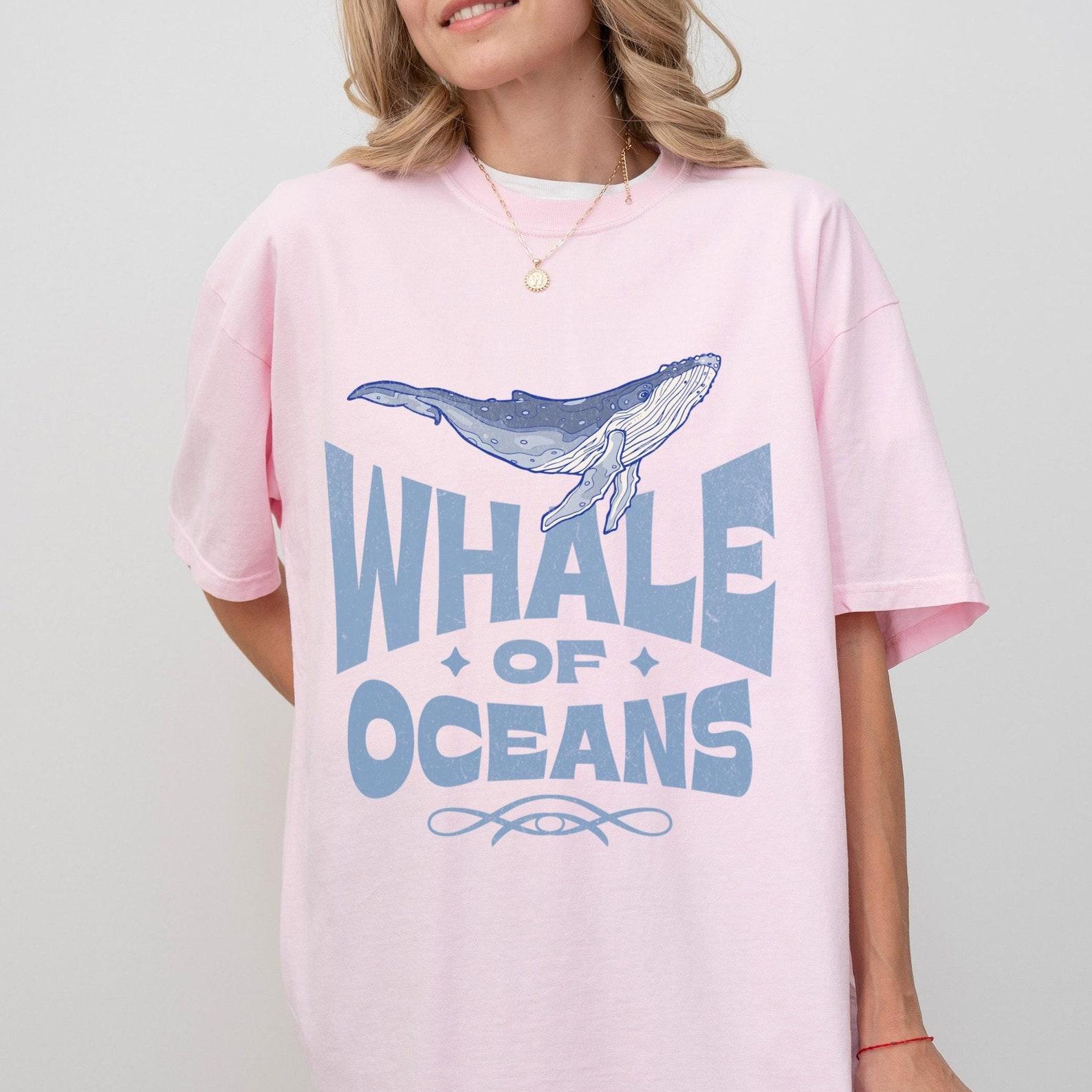 Whale Graphic Comfort Colors Tee, Ocean Lover Unisex Shirt XL