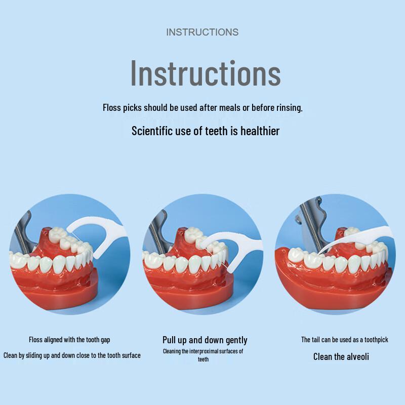 FAWNMUM Individually Wrapped Dental Floss Sticks
