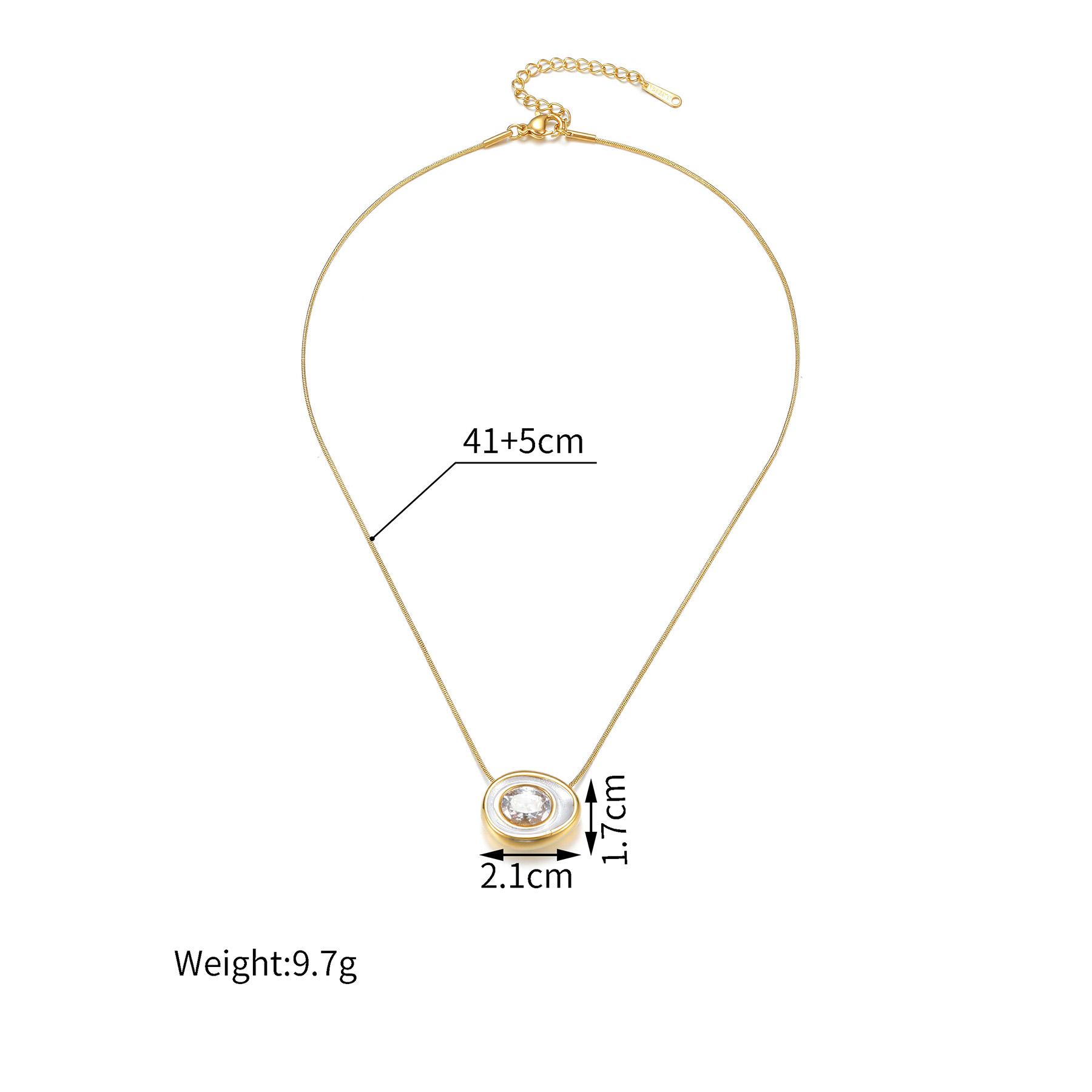 

Atoztide Irregular Shape Imitation Pearl Temperament Necklace for Women Stainless Steel Beads Necklace Christmas Jewelry Gift