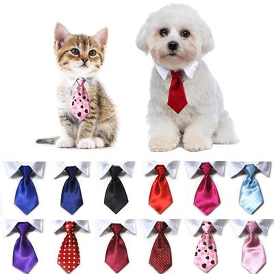 Cravate Formelle pour Chien Chat Animal de Compagnie Nœud Papillon Smoking Collier Noir et Rouge pour Chien Chat Accessoires pour Animaux de Compagnie Costume pour Petits Chiens et Chats de Taille Moyenne