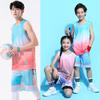 Basketballanzug für Herren, bedruckt, Sommer, Sport, Kinder, Training, Damen, Teamuniform, Basketballanzug, große Größe, allmählicher Farbwechsel