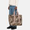 New Stussy Cotton Tote Bag Shopping Bag Handbag Extra Large Unisex Brown 134253HIGHLANDER