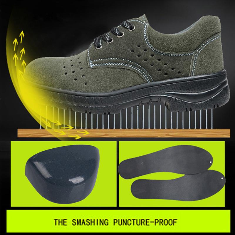 Oulylan Anti-sparking Welding Security Shoes Steel Toe Anti Smashing Safety Boots Men Puncture Proof Labor Footwear for Work