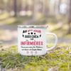 Beste Krankenschwester Französisch Bedruckte Emaille Tassen Kaffeebecher Trinken Wein Saft Tasse Dessert Kakao Milch Henkeltasse Bestes Geschenk für Infirmiere