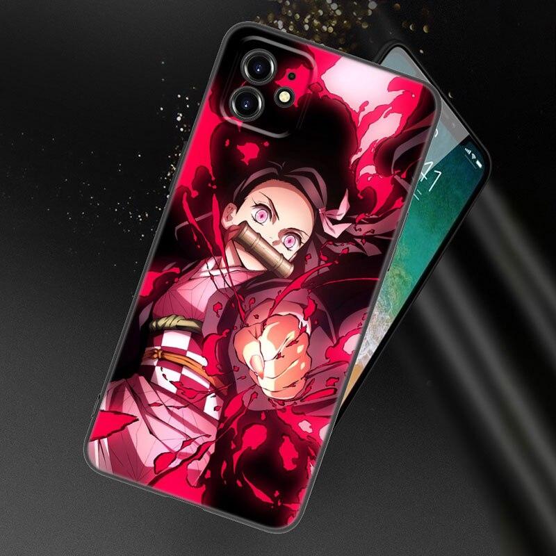 Demon Slayer Kamado Nezuko Anime Phone Case For Apple iPhone 13 12 Mini 11 Pro XS Max XR X 8 7 6S 6 Plus SE 2022 2020 5S 5 Cover