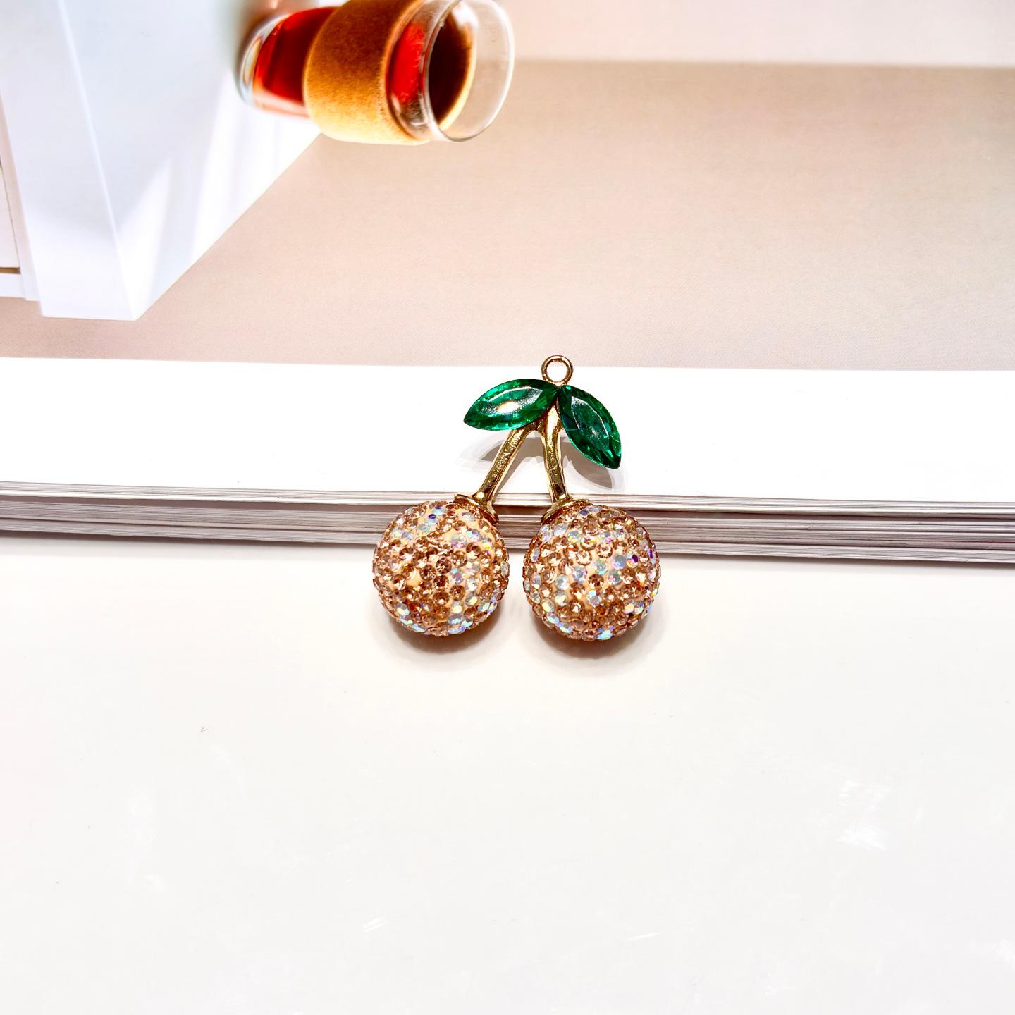 Rhinestone Cherry Keychain Car Pendant Accessory Accessories