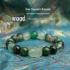 Five Elements Pixiu Green Strawberry Crystal Bracelet – Natural Wood Attribute for Auspicious Energy