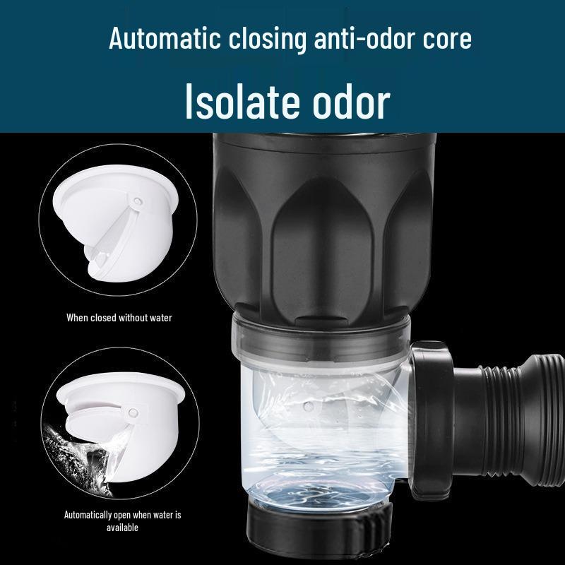 Universal Anti-odor Bathroom Sink Drain Set - Horizontal Wall Pipe Drainer Basin Tool