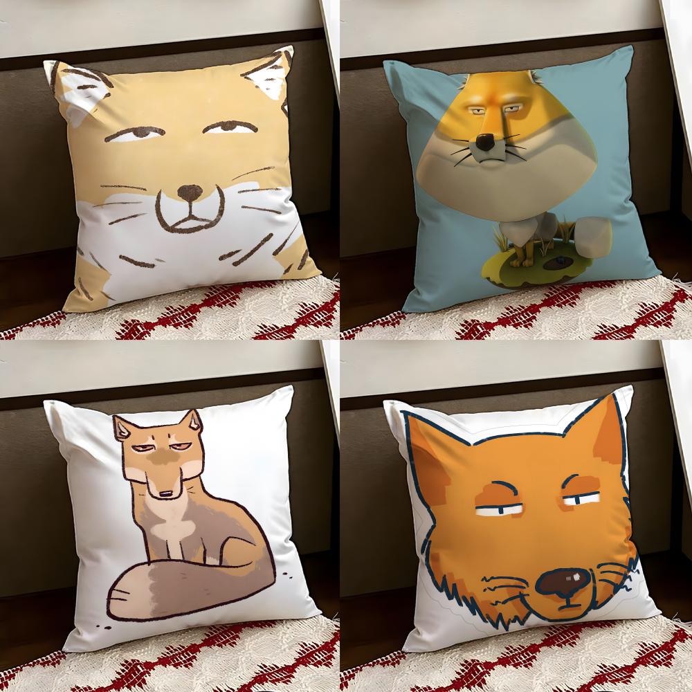 Sneaky Tibetan Fox Cushion Cover Reversible Soft Durable Pillow Cover Home Car MultiScene Use for Daily Comfort