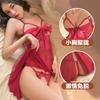 Open Crotch Free of Hot Passion Pure Desire Erotic Underwear Women's Sexy Perspective Seduction Bow Small Chest Pajamas