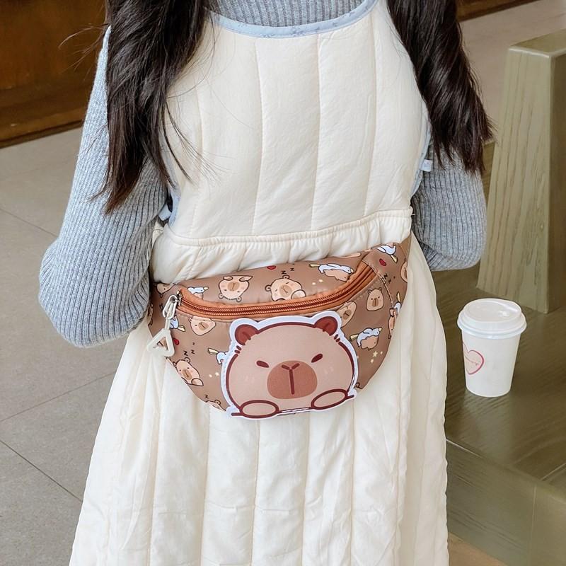 Capybara Crossbody Printed Chest Bag Children Cartoon Outdoor Leisure Pack Waist