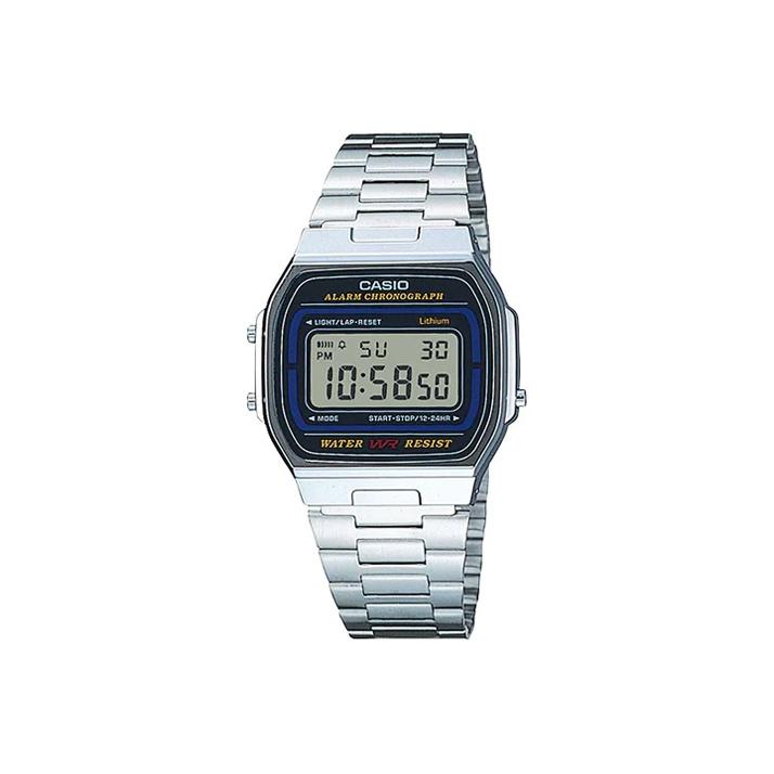 CASIO Unisex YOUTH Silver Watch A164WA-1 A164WA-1 Silver Strap Single Watch