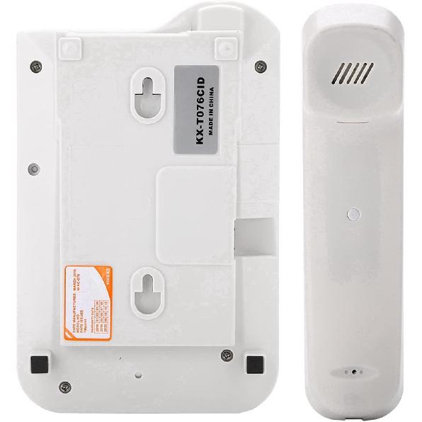 Corded Phone, Desktop Telephone Landline Wired Phone Wall Telephone with Cord and Calls Display, /DTMF Dual System, for Home Office Hotel(White)