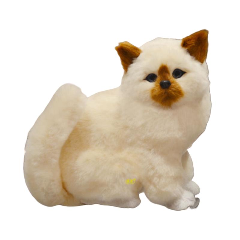 Cute Simulation Sit Cat Plush Toys Soft Stuffed Kitten Model Fake Cat Realist Animals For Girls Birthday Valentine's Day Gift