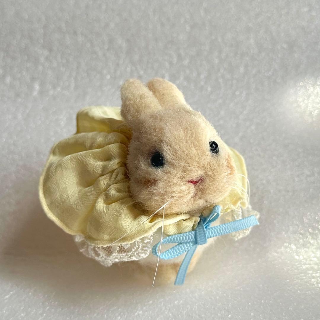 

[USED] twinbell Artist Wool Teddy Bear Handmade Plush Rabbit