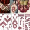 Lace Fake Tattoo Temporary Tattoo Red Mehndi Stickers Red Henna Tattoo Decals  Women/Lady