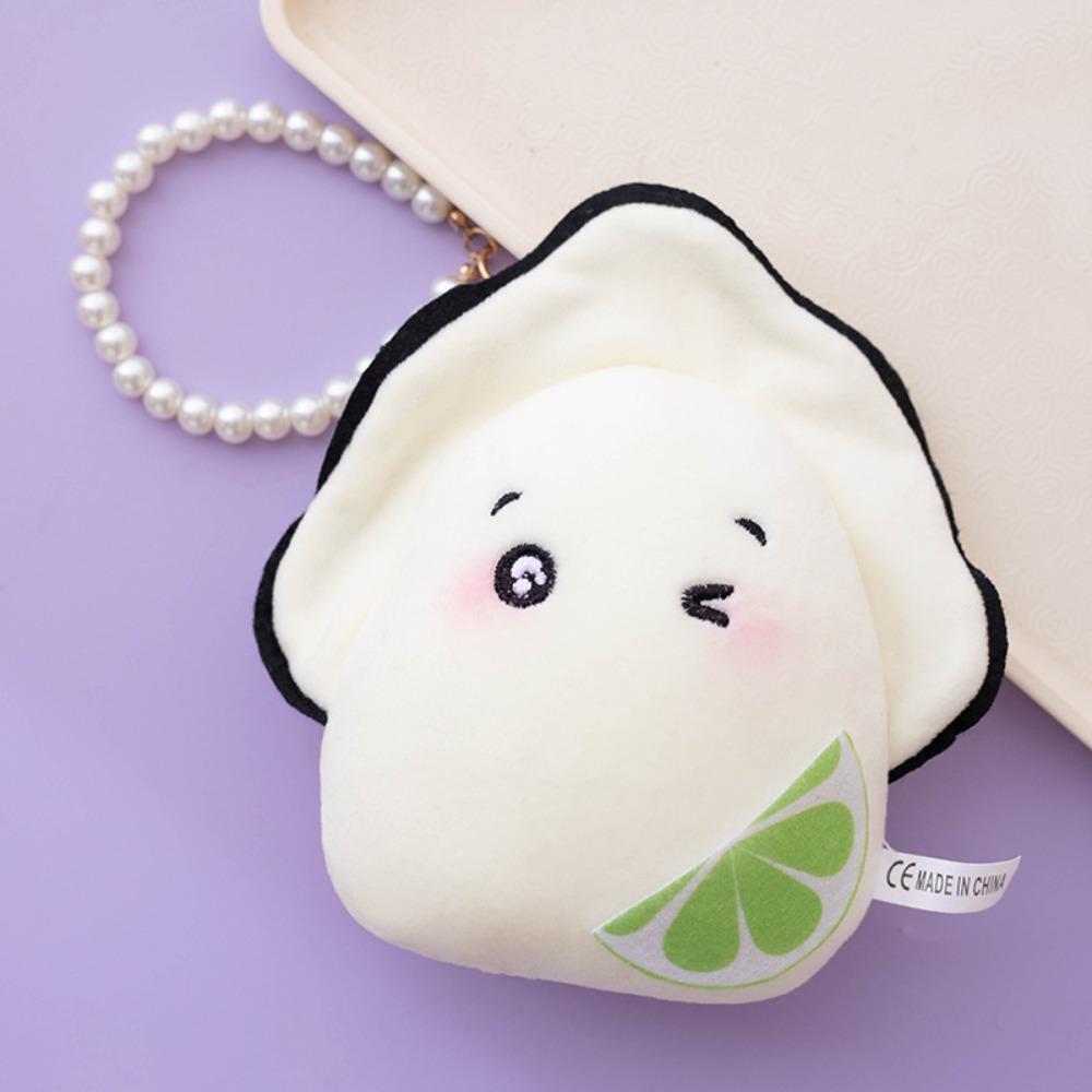 with Pearl Chain Oysters Pendant Doll 10cm Size Oysters Plush Pendant  Keychain Decor