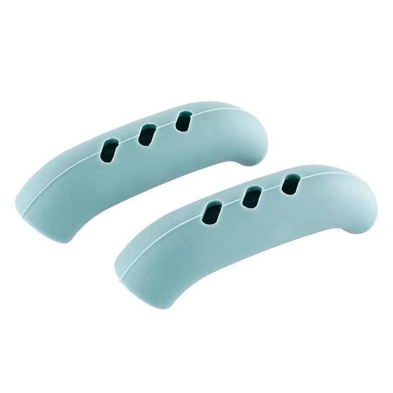 2pcs Silicone Pan Handle Anti-Ironing Sleeve Iron Pan Wok Ears Anti-Ironing Handle Sleeve Heat-Resistant For Kitchen Accessories