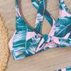Tropical Leaf Girl Bikini Set Knot Front Girls Swimsuit Kids 7-14 Years Two Piece Children's Swimwear Sexy Girls Bathing Suits